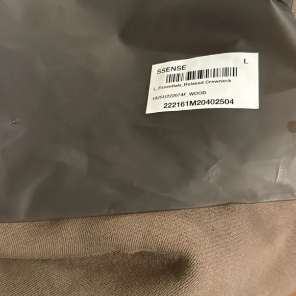 NWT Fear of God Essentials Relaxed Mock Neck Sweatshirt in “Wood” - Picture 10 of 10